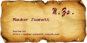 Mauker Zsanett névjegykártya